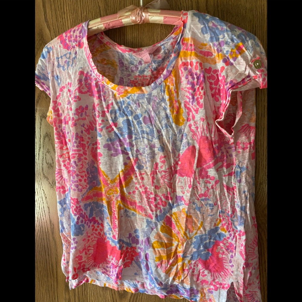 Lilly Pulitzer Short Sleeve Top EUC